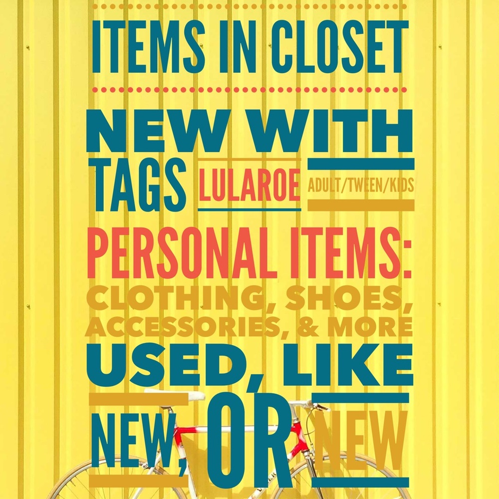 🌟 Items Listed in My Closet 🌟